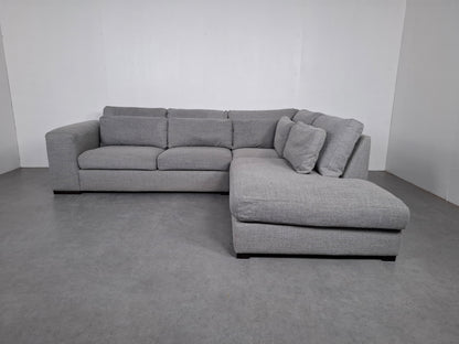 Montel bean style hoekbank | Licht grijs gemeleerd