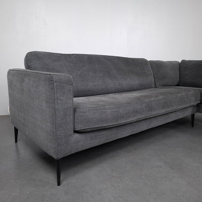 Vt Wonen, Crew Grey hoekbank | Jeans grijs