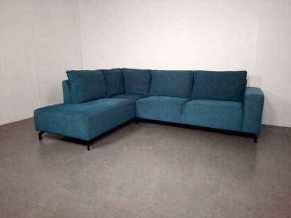 Hoekbank met Verplaatsbare Hoofdleuning | Aqua Blauw