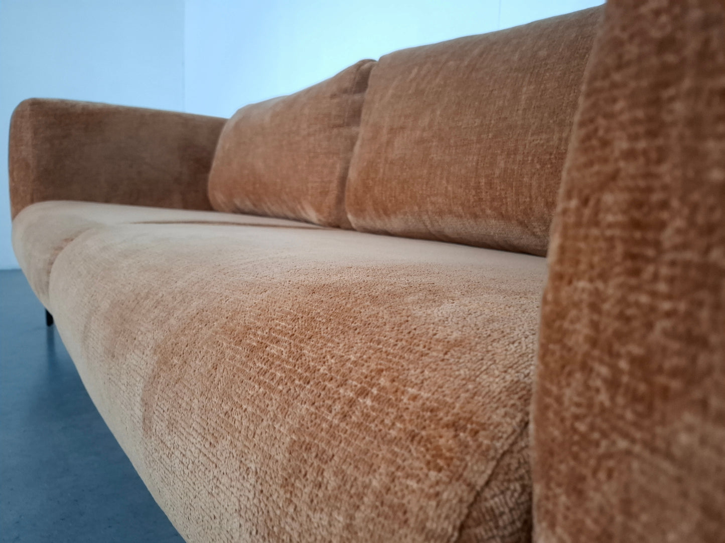 Unieke 2,5 zits Bank met Poef | Geel