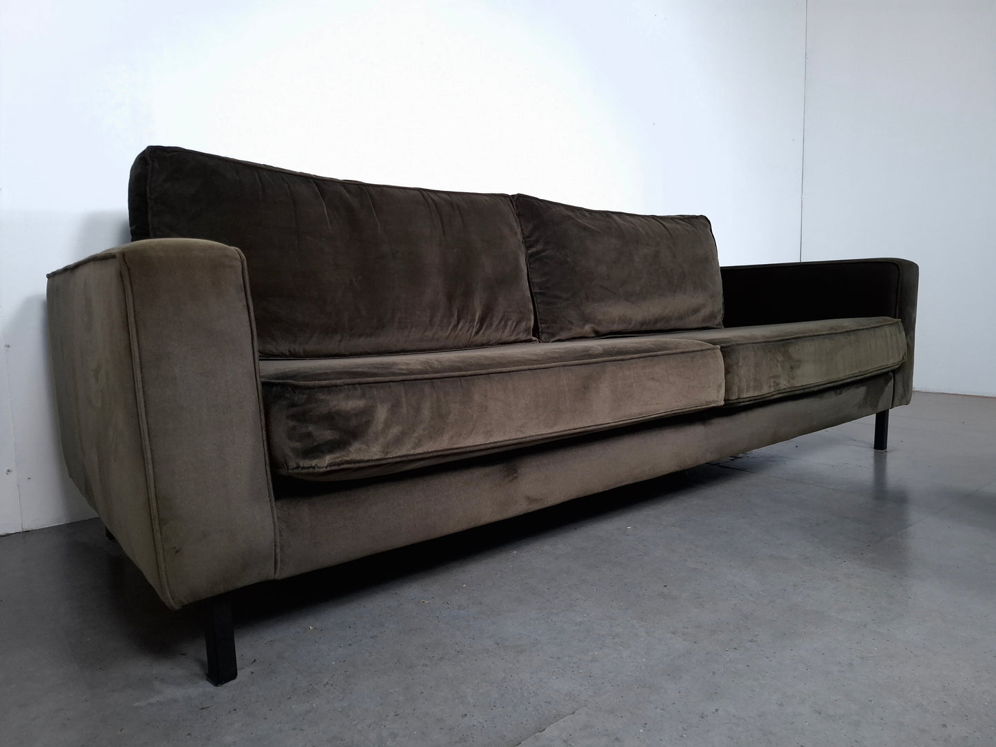 Woood Robin 3 zits Bank met Hocker | Warmgroen
