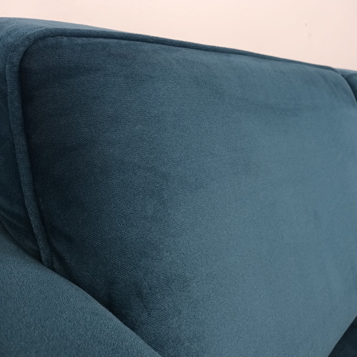 Velourse hoekbank | Diep blauw