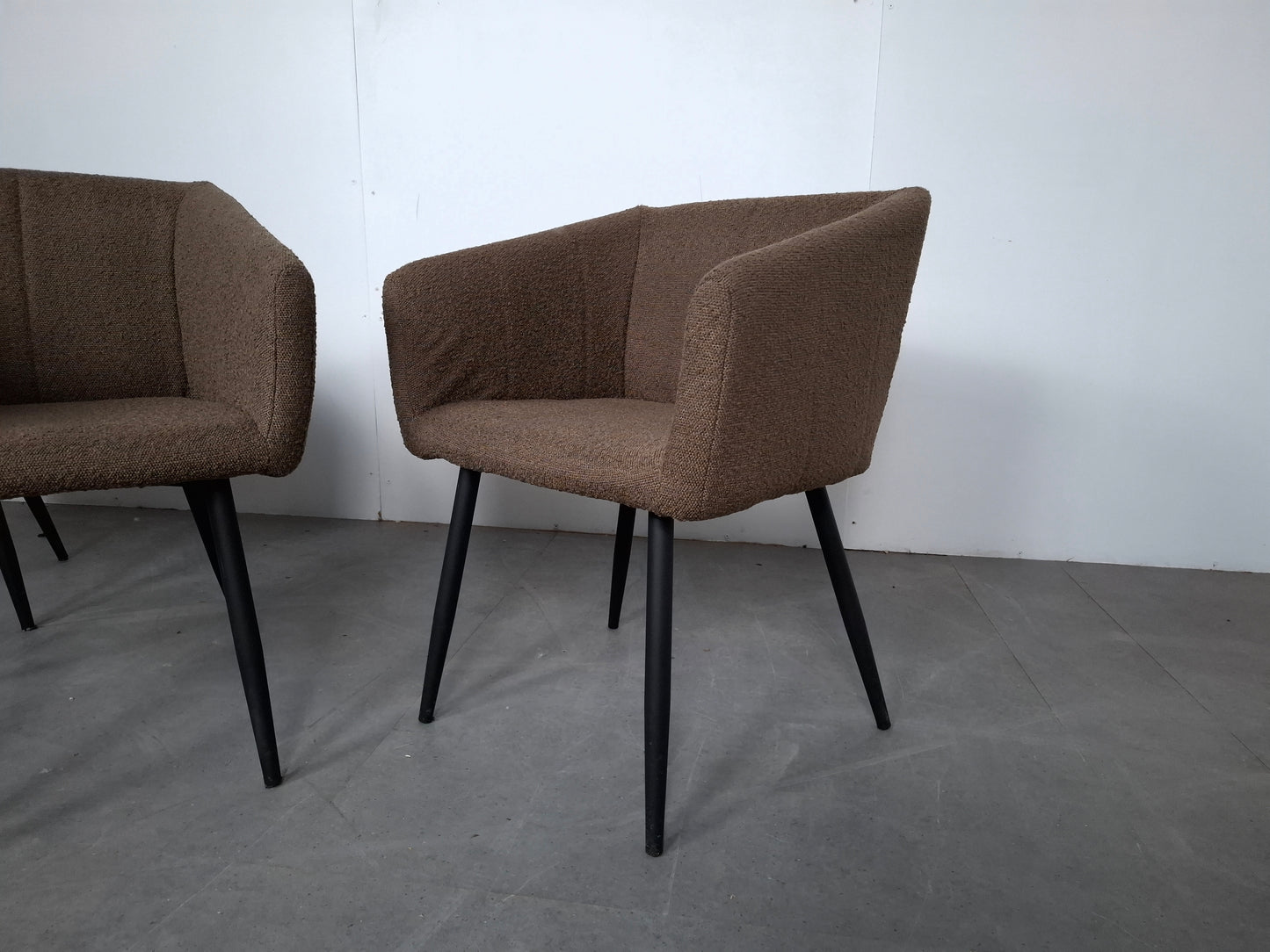 Set van 3 Stijlvolle Corduroy Stoelen | Taupe