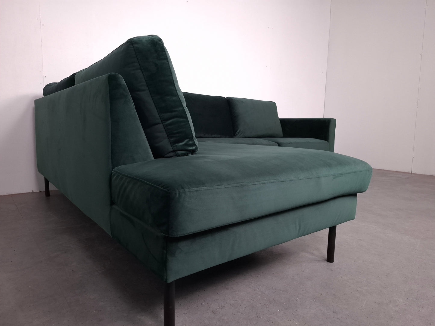 Velourse hoekbank | Groen