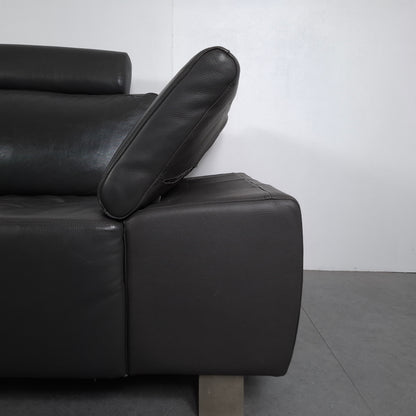 Henders & Hazel hoekbank met hocker | Leder | Grijs