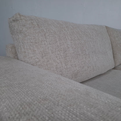 Moderne 4-zits bank met hocker | Creme