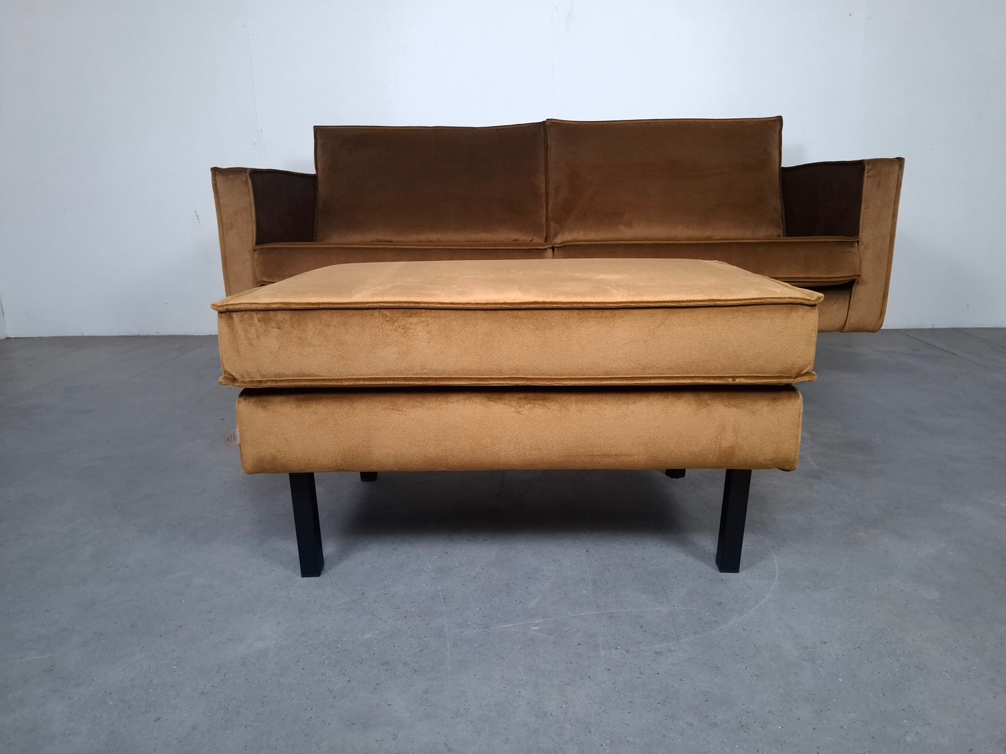 BePureHome 2 zits Bank met Hocker | Honing geel